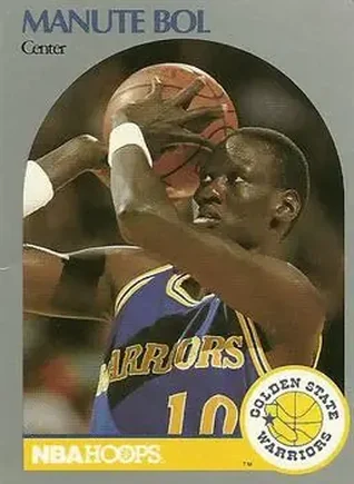 1990-91 Hoops #112 - Manute Bol - Golden State Warriors
