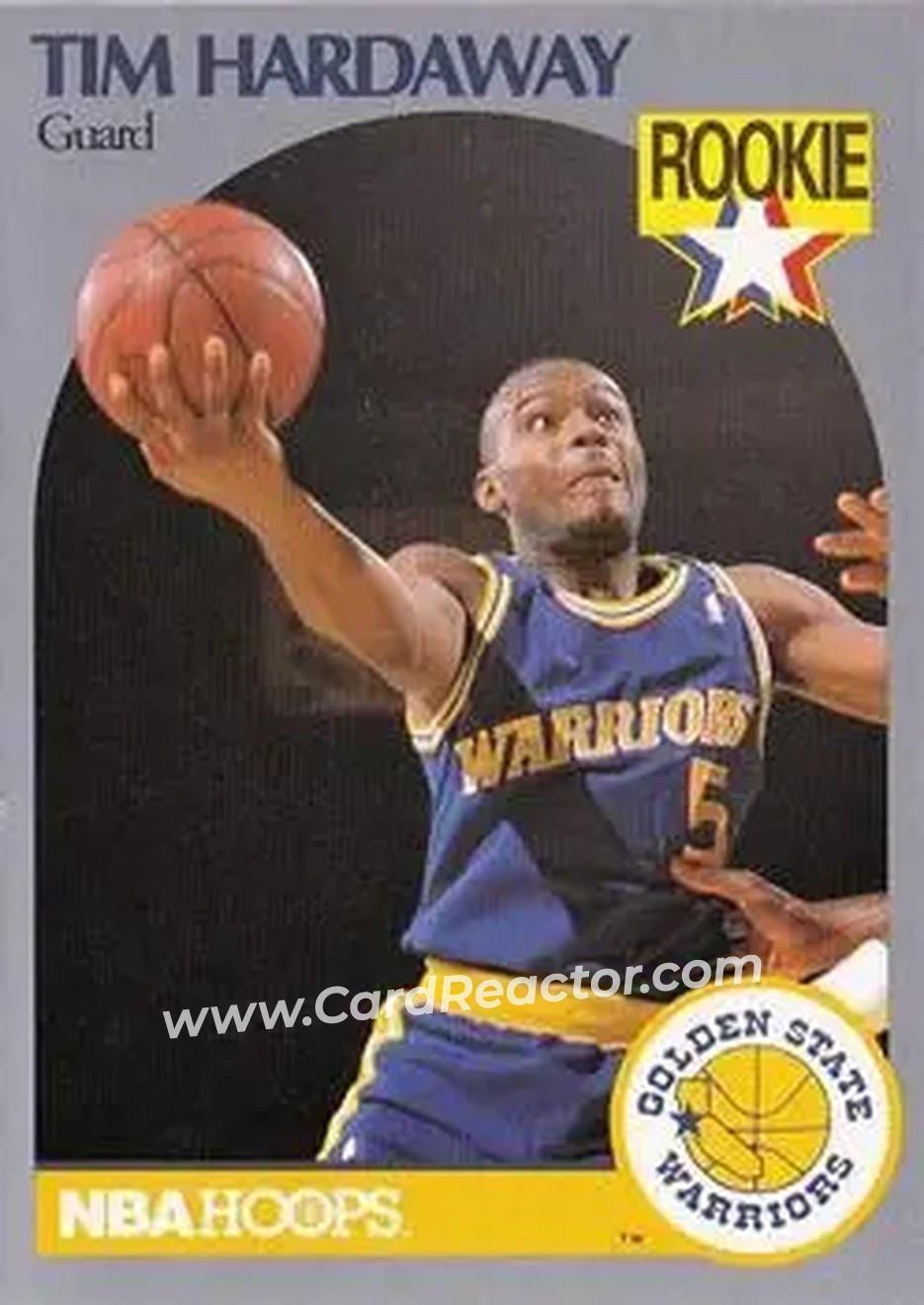 1990-91 Hoops #113 - Tim Hardaway - Golden State Warriors - Front 1990-91 Hoops #113 - Tim Hardaway - Golden State Warriors - Front