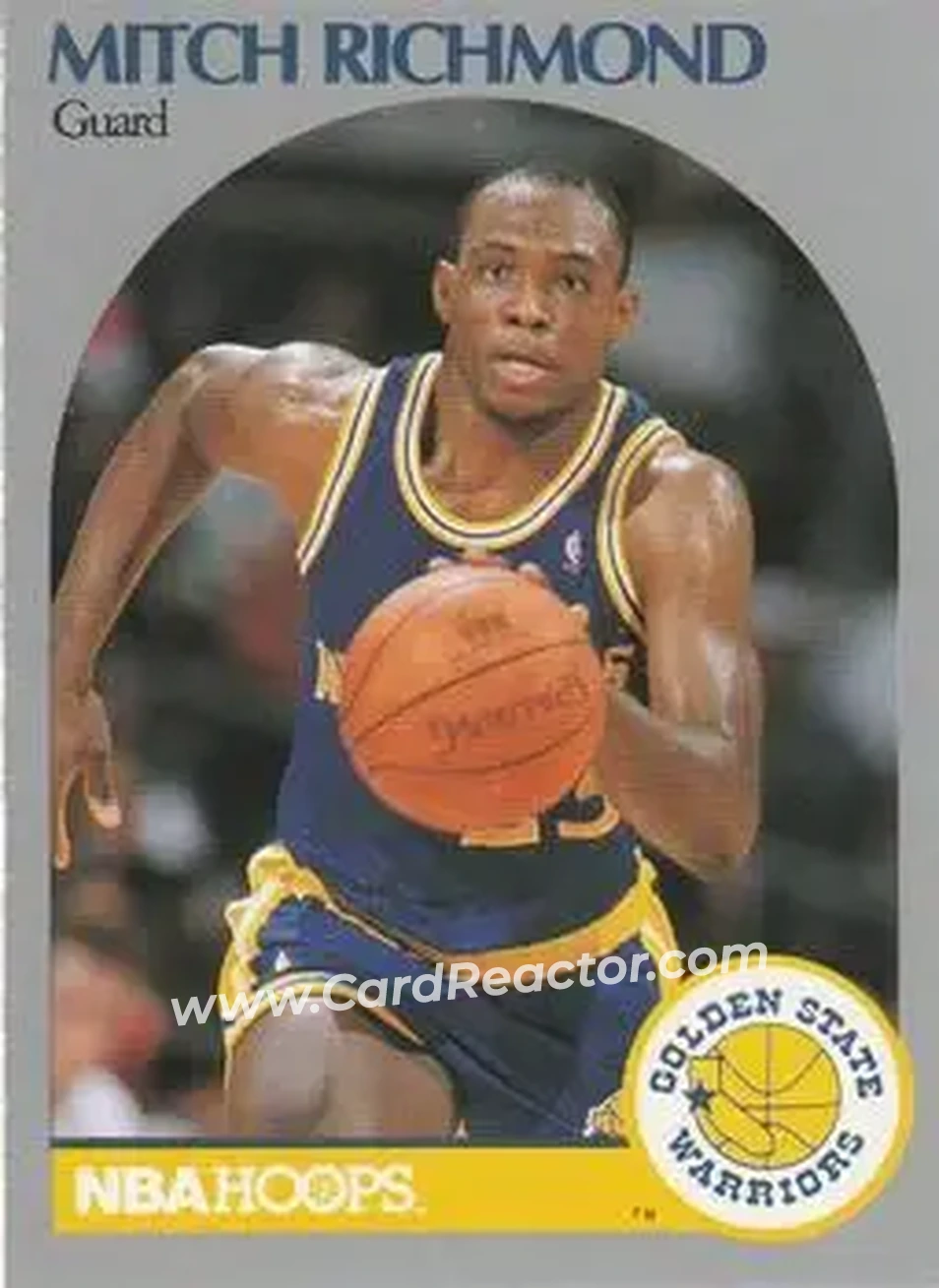 1990-91 Hoops #118 - Mitch Richmond - Golden State Warriors - Front