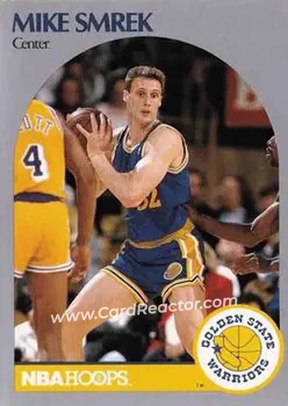 1990-91 Hoops #119 - Mike Smrek - Golden State Warriors - Front
