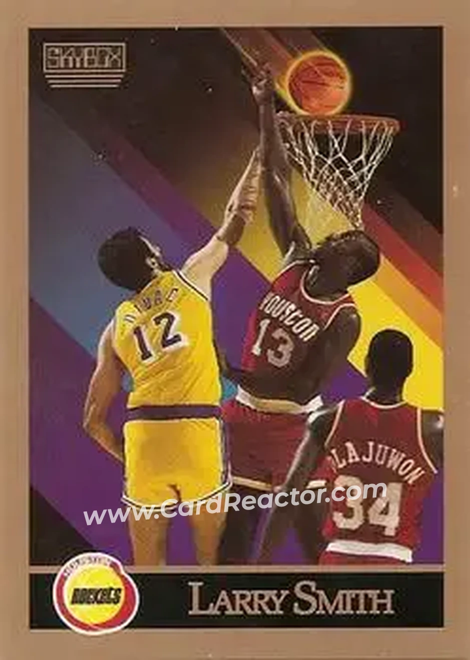 1990-91 SkyBox #111 - Larry Smith - Houston Rockets - Front