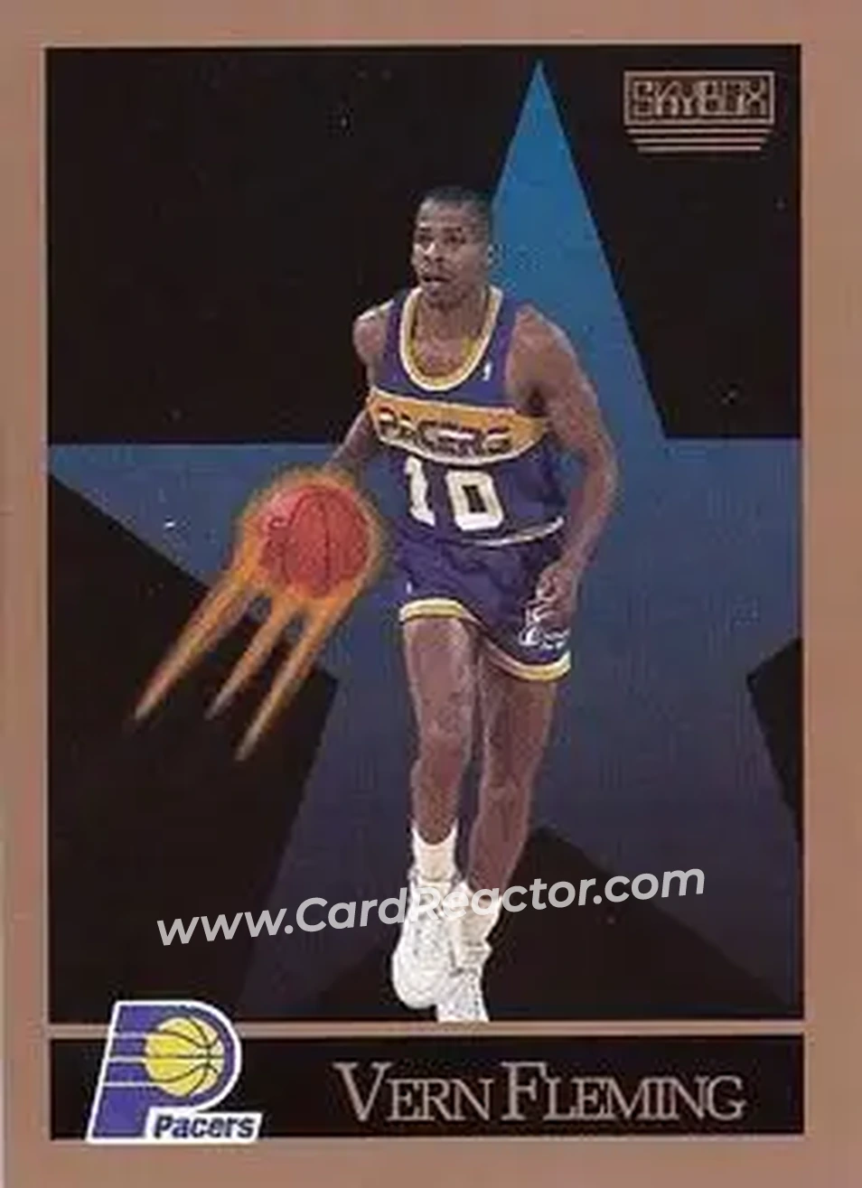 1990-91 SkyBox #114 - Vern Fleming - Indiana Pacers - Front