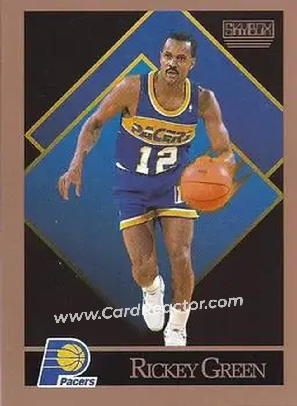 1990-91 SkyBox #115 - Rickey Green - Indiana Pacers - Front