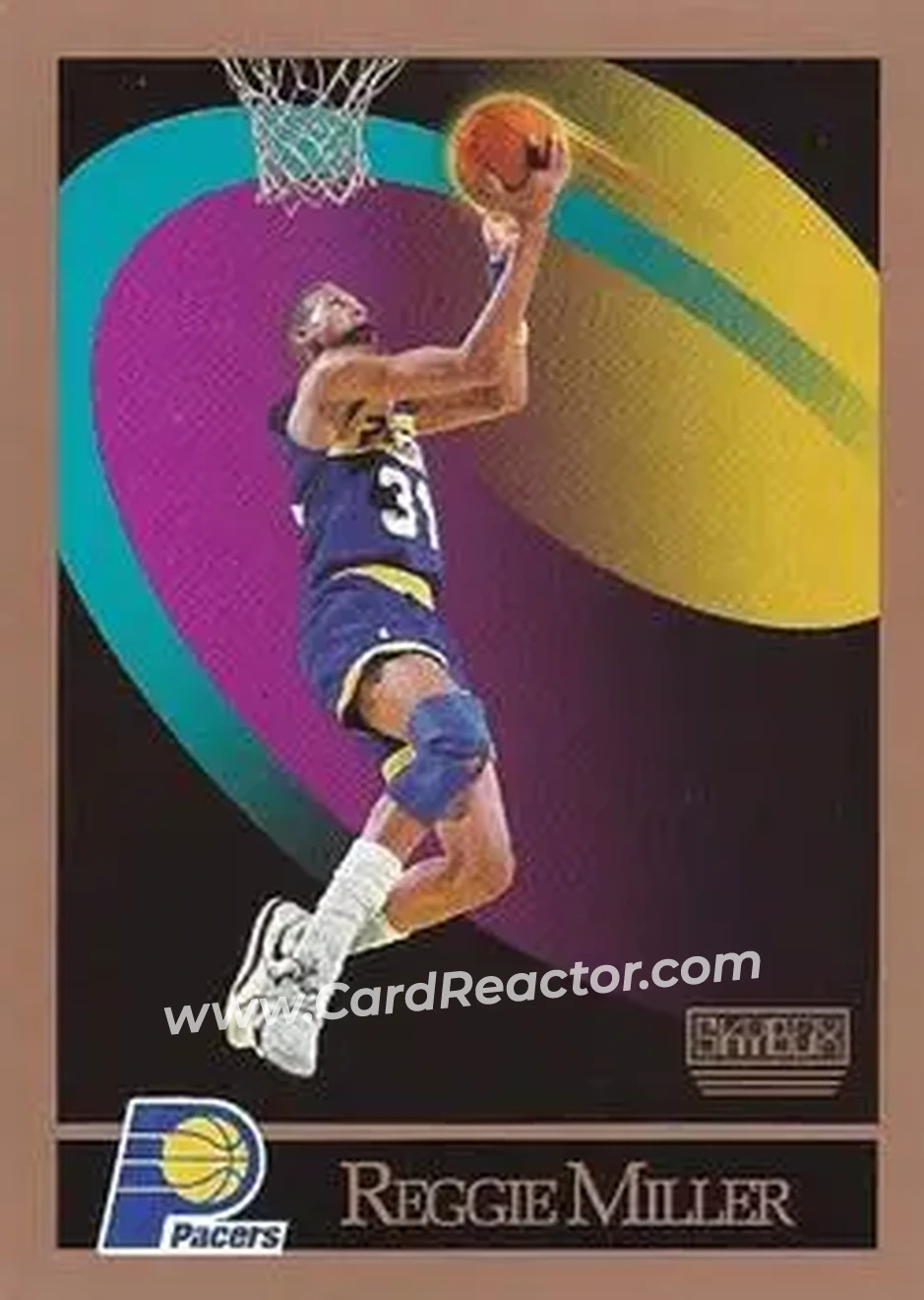 1990-91 SkyBox #117 - Reggie Miller - Indiana Pacers - Front