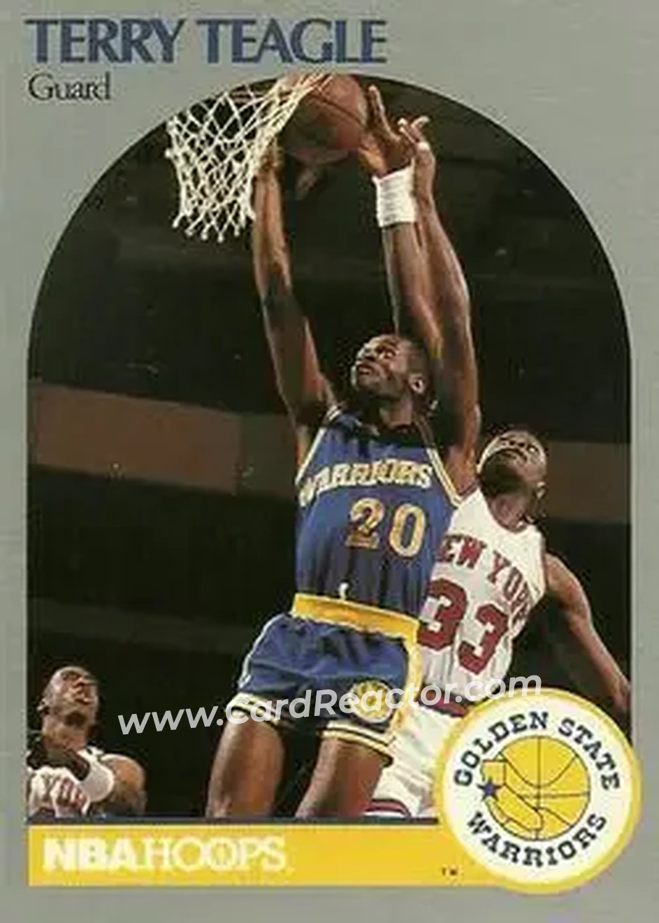 1990-91 Hoops #120 - Terry Teagle - Golden State Warriors - Front
