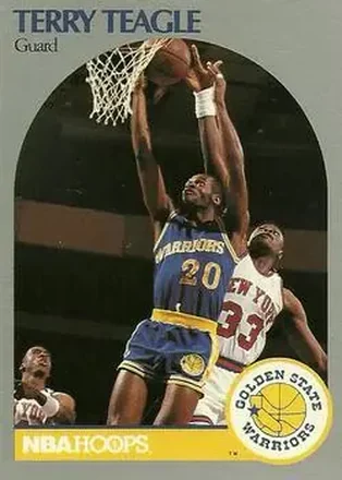 1990-91 Hoops #120 - Terry Teagle - Golden State Warriors