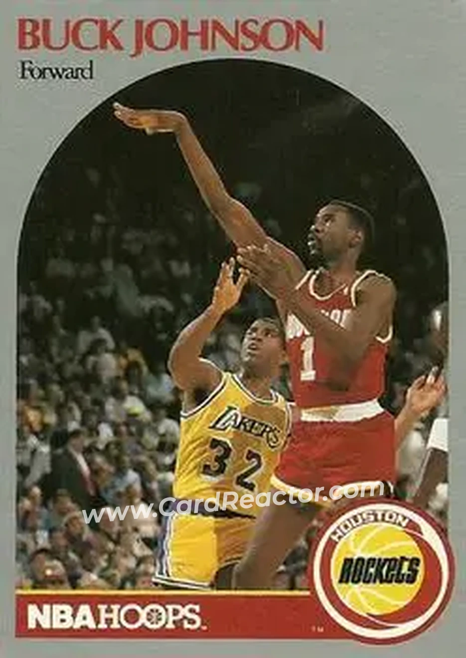 1990-91 Hoops #125 - Buck Johnson - Houston Rockets - Front