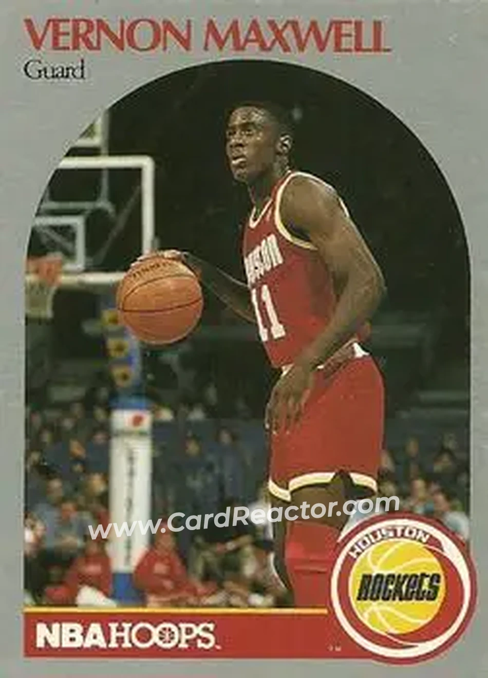 1990-91 Hoops #126 - Vernon Maxwell - Houston Rockets - Front