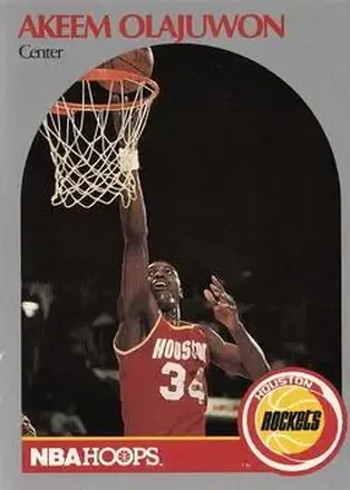1990-91 Hoops #127 - Hakeem Olajuwon - Houston Rockets