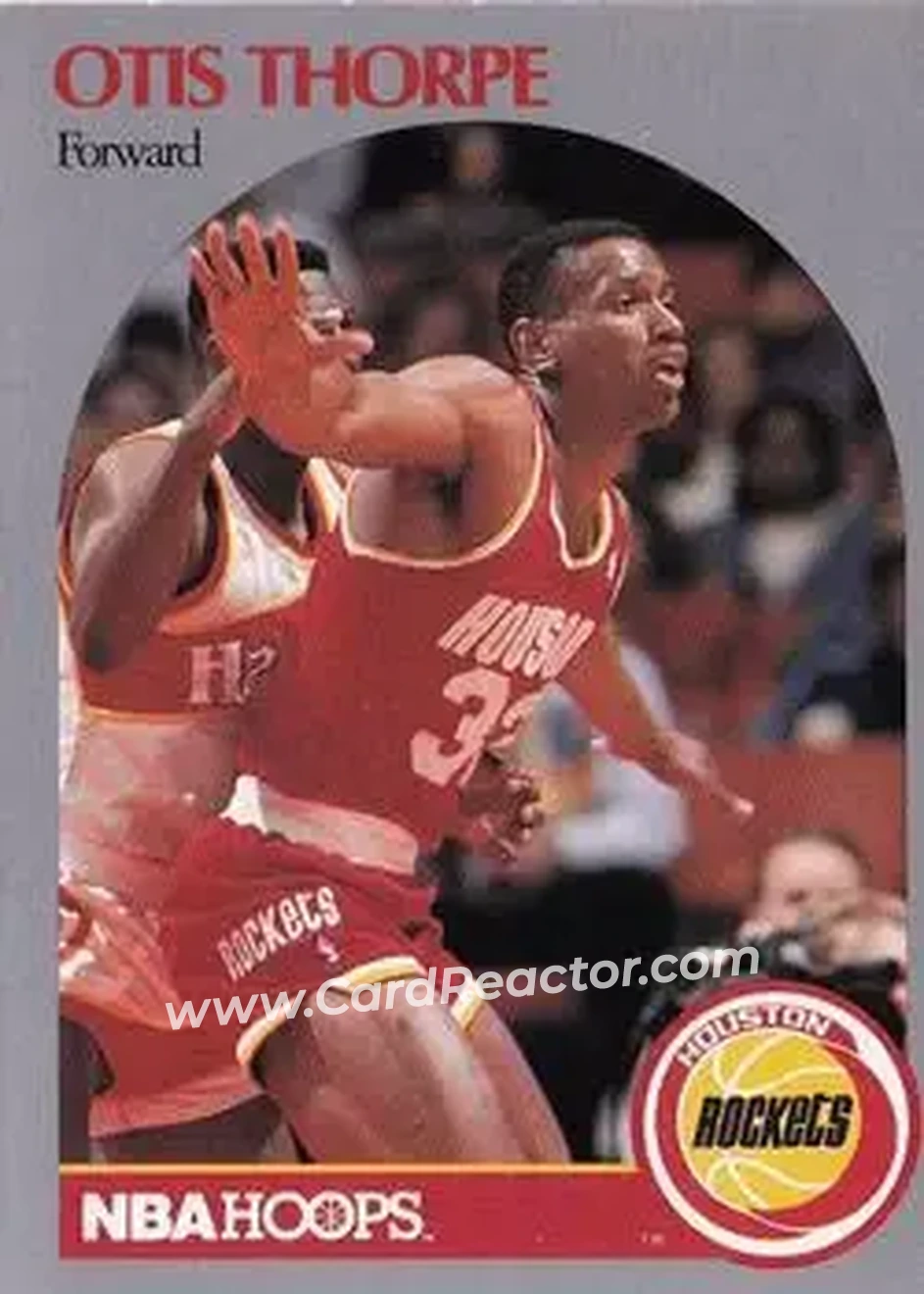 1990-91 Hoops #129 - Otis Thorpe - Houston Rockets - Front