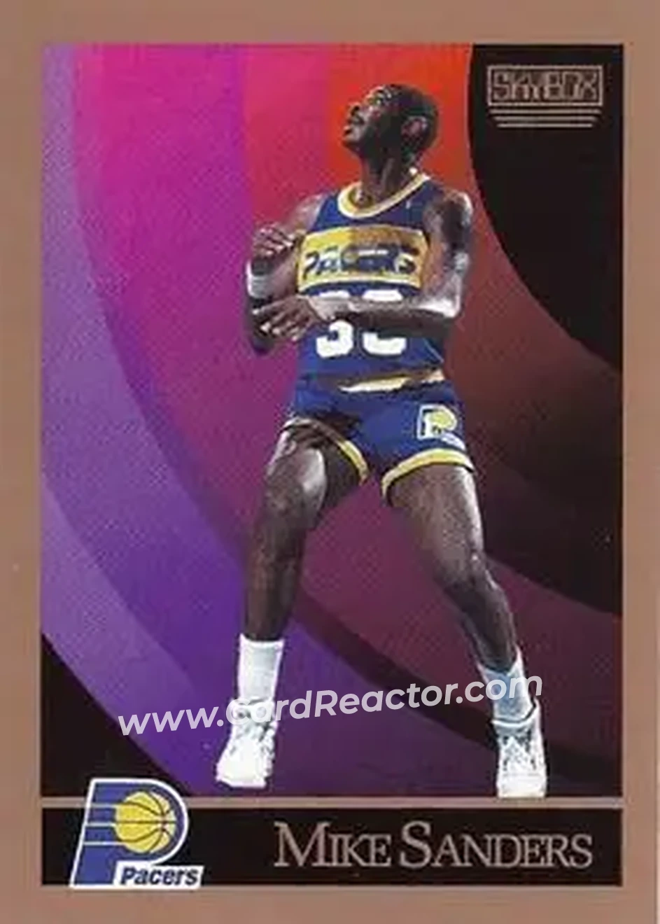 1990-91 SkyBox #120 - Mike Sanders - Indiana Pacers - Front