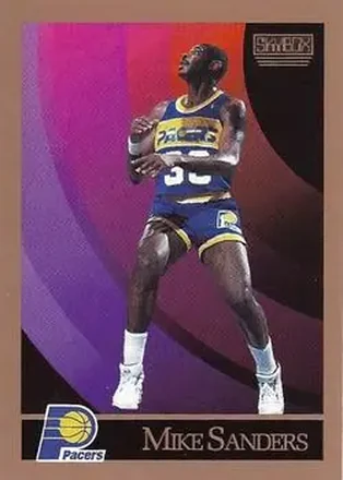 1990-91 SkyBox #120 - Mike Sanders - Indiana Pacers