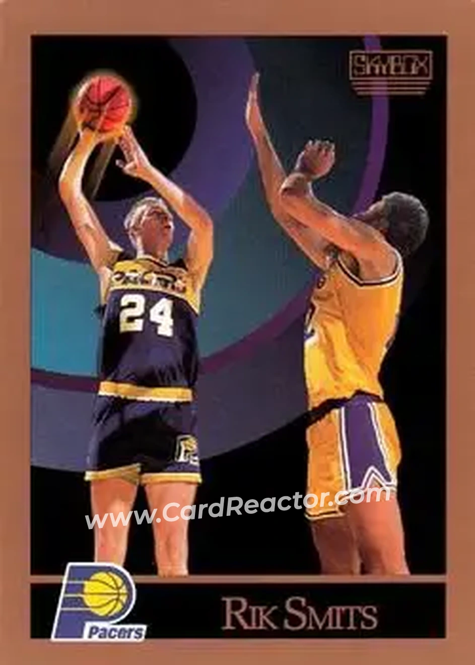 1990-91 SkyBox #122 - Rik Smits - Indiana Pacers - Front