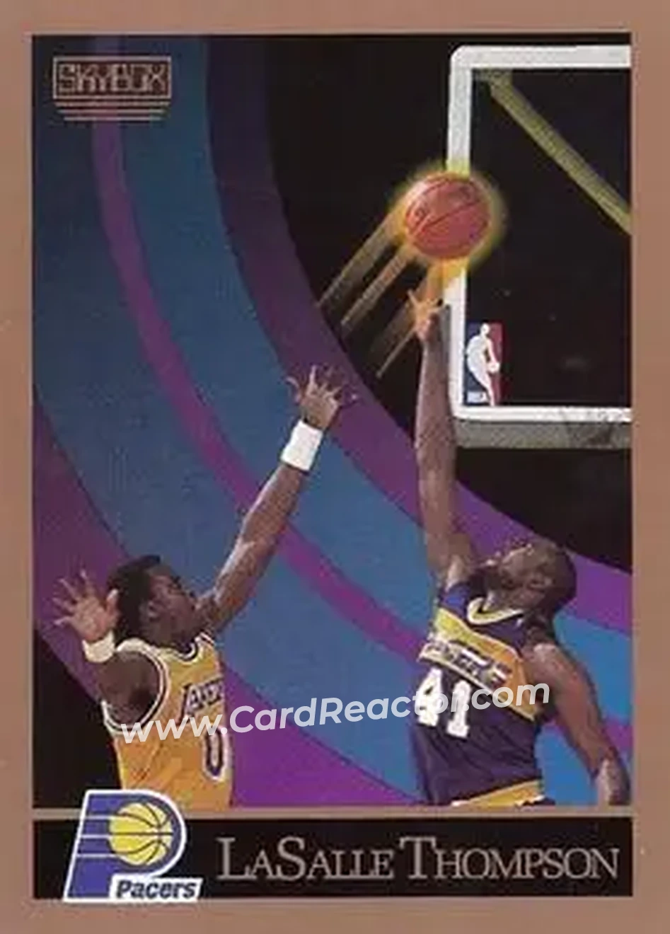 1990-91 SkyBox #123 - LaSalle Thompson - Indiana Pacers - Front
