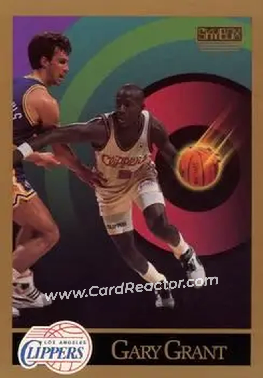 1990-91 SkyBox #127 - Gary Grant - Los Angeles Clippers - Front