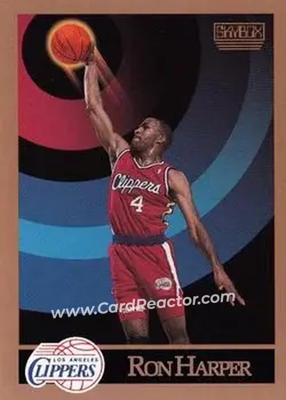 1990-91 SkyBox #128 - Ron Harper - Los Angeles Clippers - Front