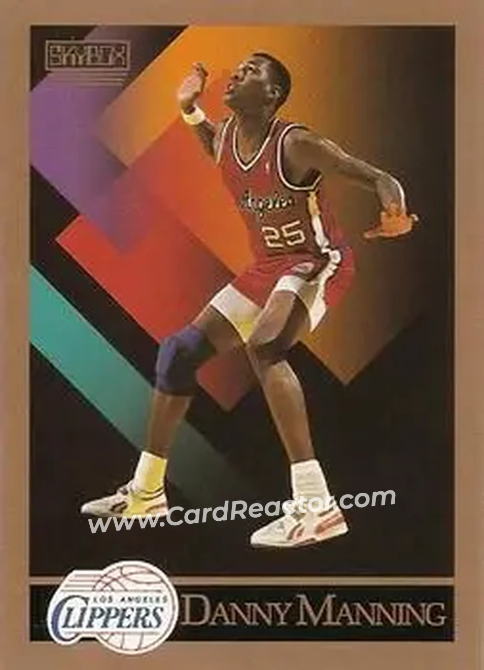 1990-91 SkyBox #129 - Danny Manning - Los Angeles Clippers - Front