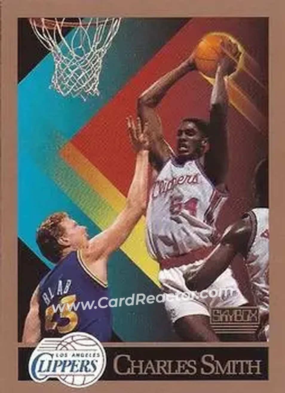 1990-91 SkyBox #132 - Charles Smith - Los Angeles Clippers - Front