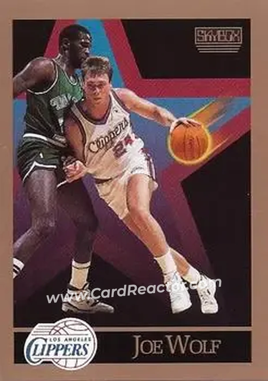 1990-91 SkyBox #133 - Joe Wolf - Los Angeles Clippers - Front