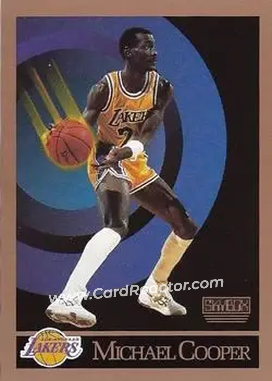 1990-91 SkyBox #134 - Michael Cooper - Los Angeles Lakers - Front