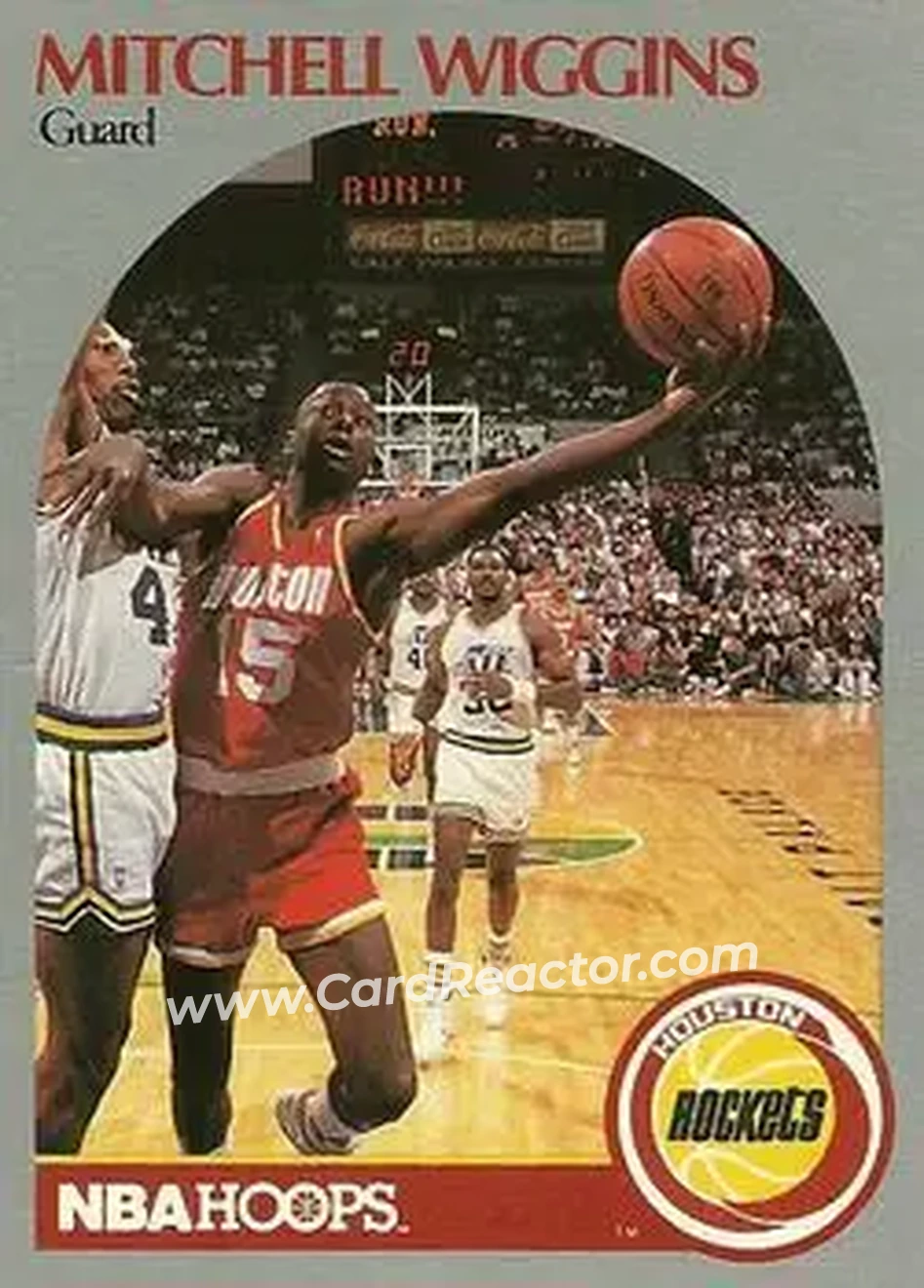 1990-91 Hoops #130 - Mitchell Wiggins - Houston Rockets - Front 1990-91 Hoops #130 - Mitchell Wiggins - Houston Rockets - Front
