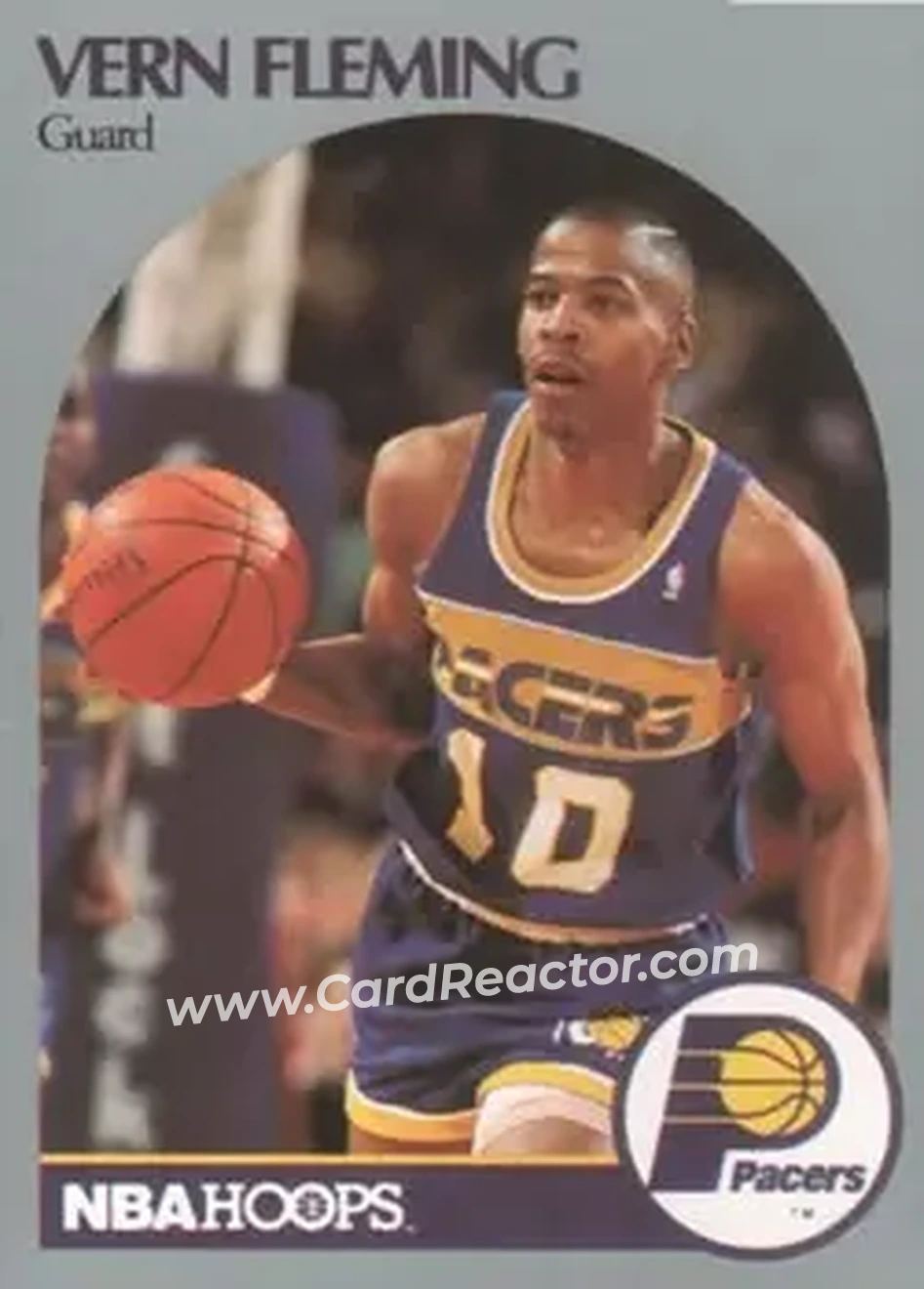 1990-91 Hoops #133 - Vern Fleming - Indiana Pacers - Front
