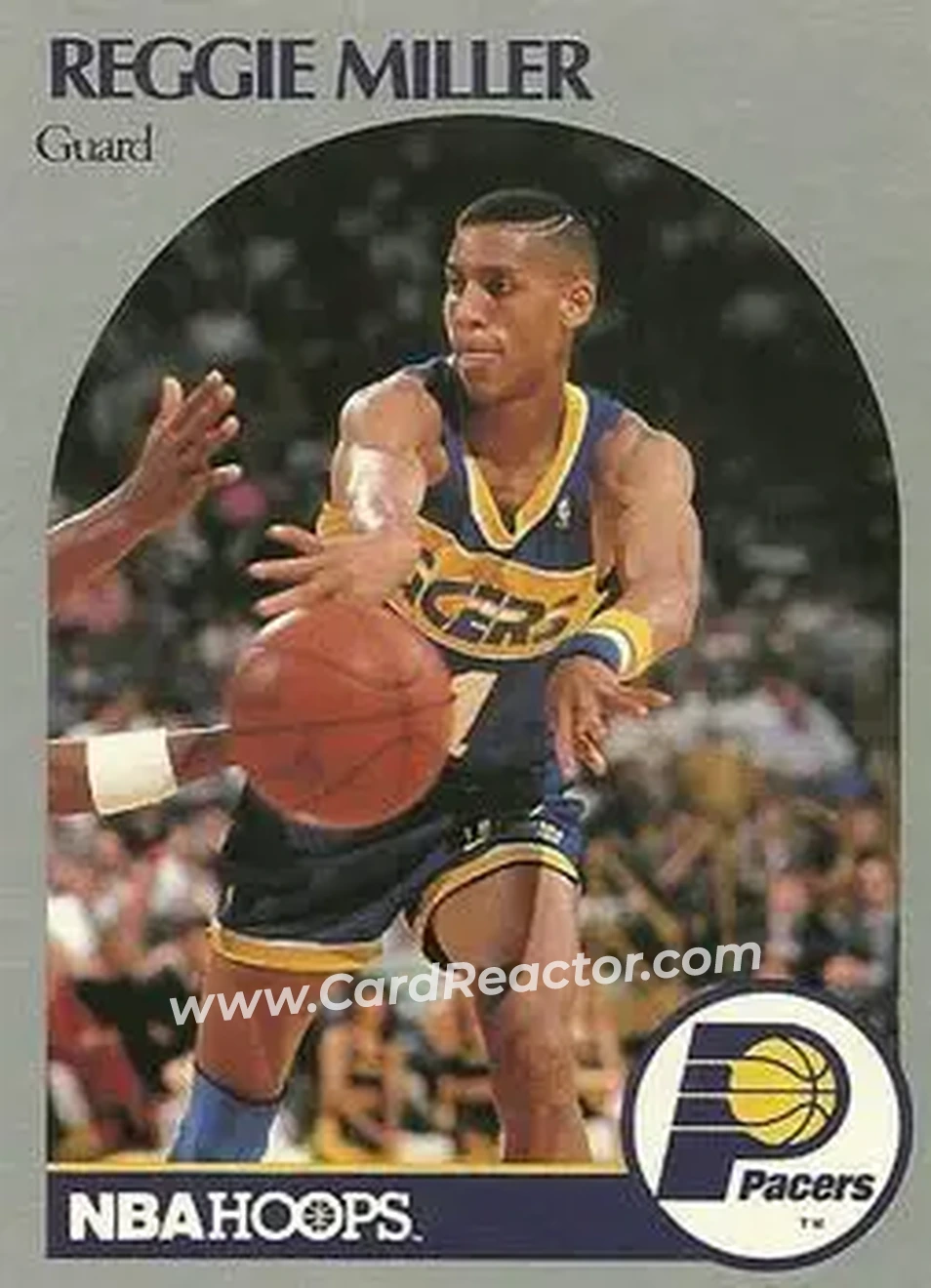1990-91 Hoops #135 - Reggie Miller - Indiana Pacers - Front