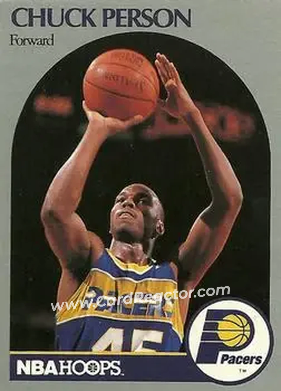 1990-91 Hoops #136 - Chuck Person - Indiana Pacers - Front