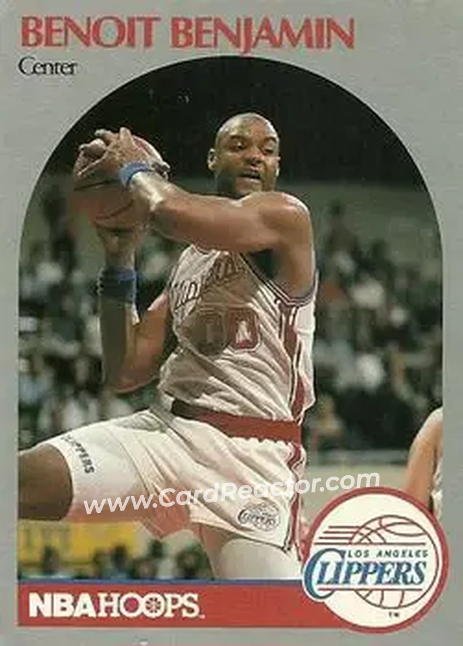 1990-91 Hoops #142 - Benoit Benjamin - Los Angeles Clippers - Front 1990-91 Hoops #142 - Benoit Benjamin - Los Angeles Clippers - Front