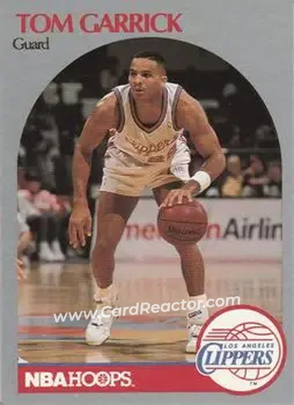 1990-91 Hoops #144 - Tom Garrick - Los Angeles Clippers - Front