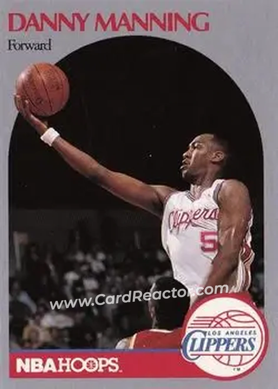1990-91 Hoops #147 - Danny Manning - Los Angeles Clippers - Front