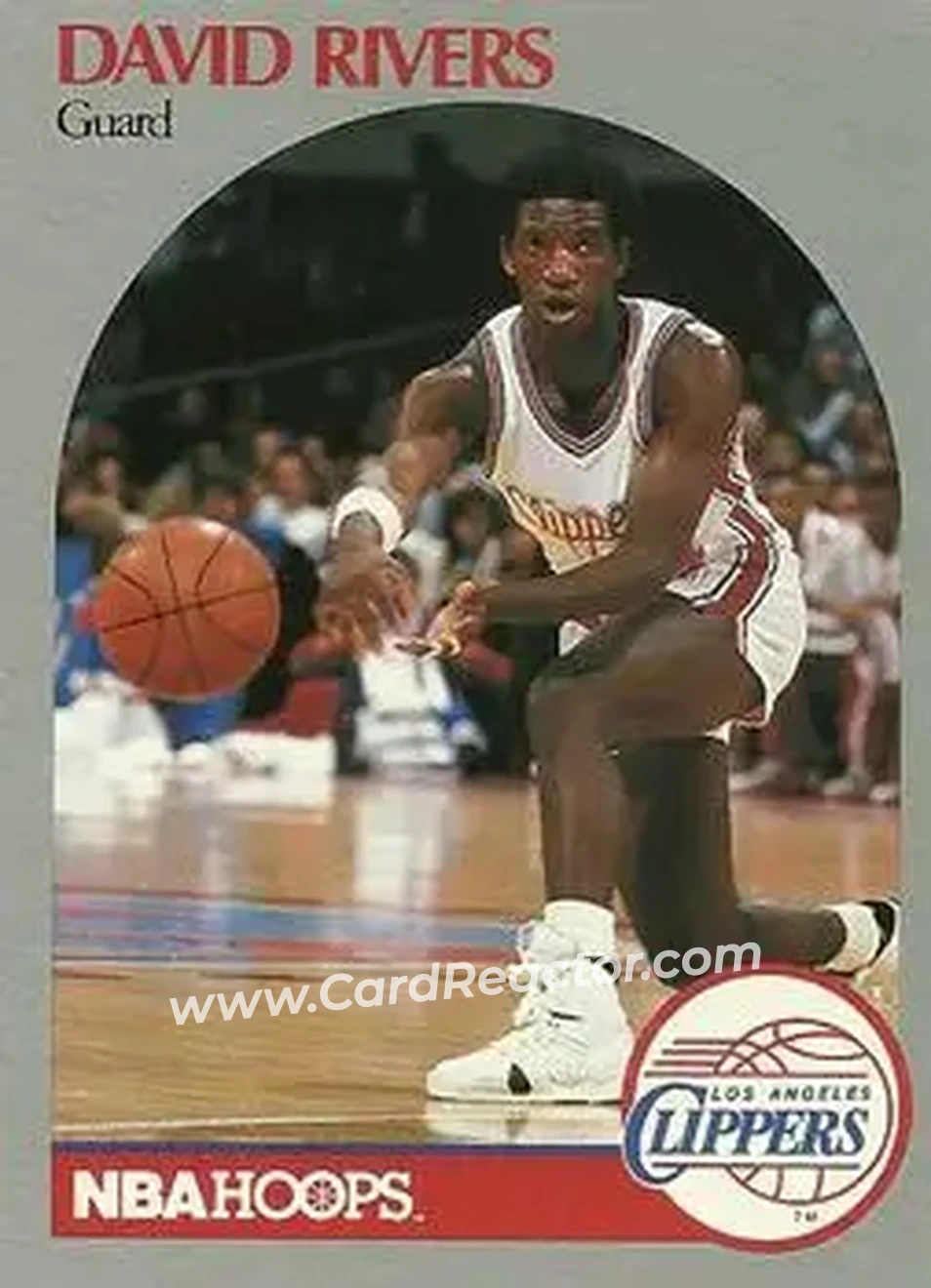 1990-91 Hoops #150 - David Rivers - Los Angeles Clippers - Front