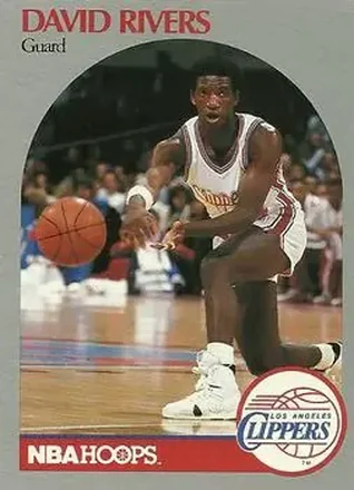 1990-91 Hoops #150 - David Rivers - Los Angeles Clippers