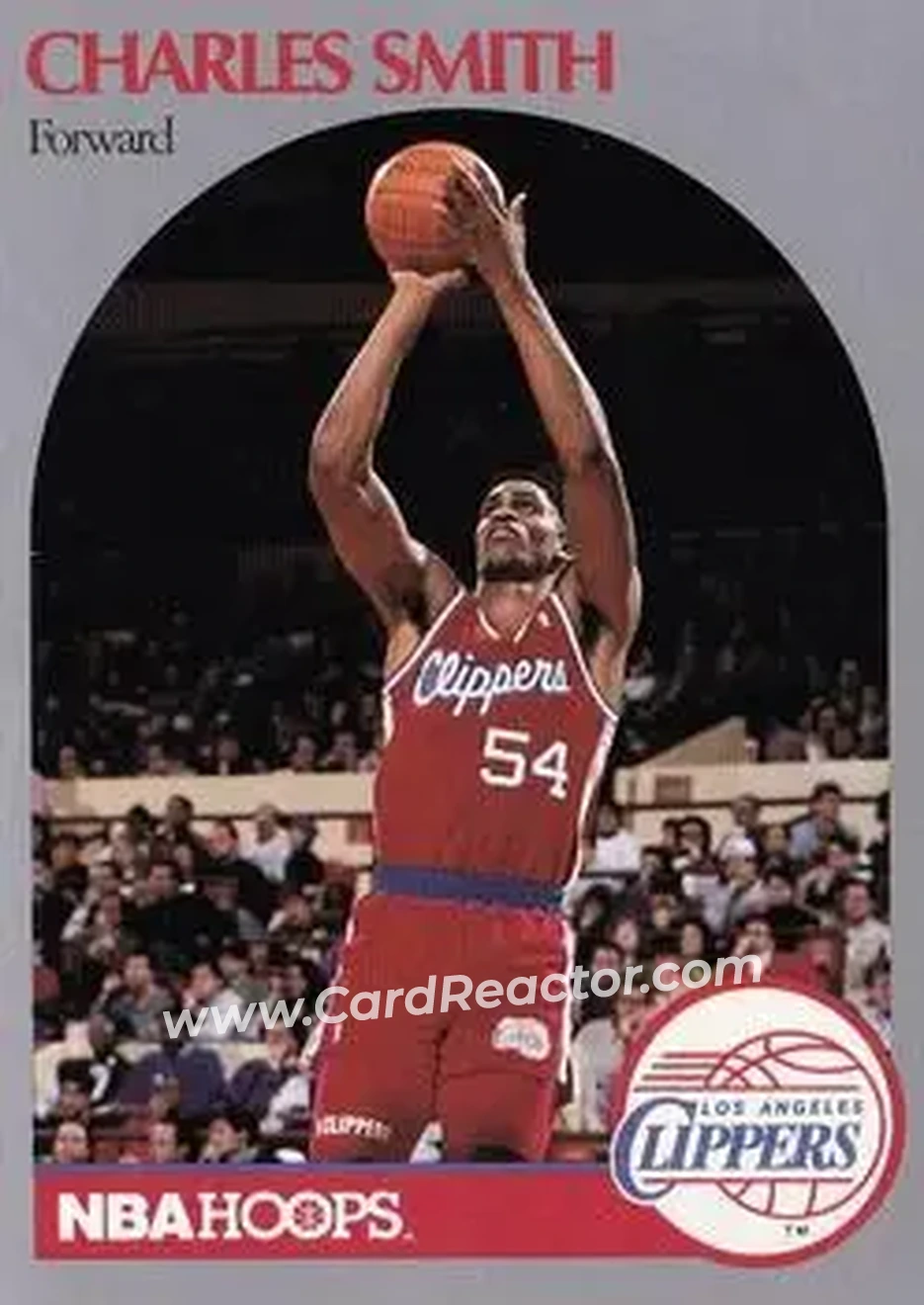 1990-91 Hoops #151 - Charles Smith - Los Angeles Clippers - Front 1990-91 Hoops #151 - Charles Smith - Los Angeles Clippers - Front