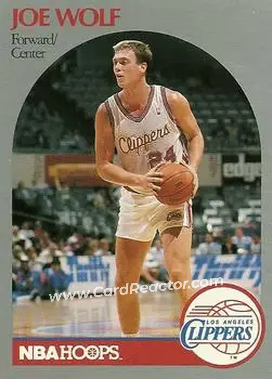 1990-91 Hoops #152 - Joe Wolf - Los Angeles Clippers - Front