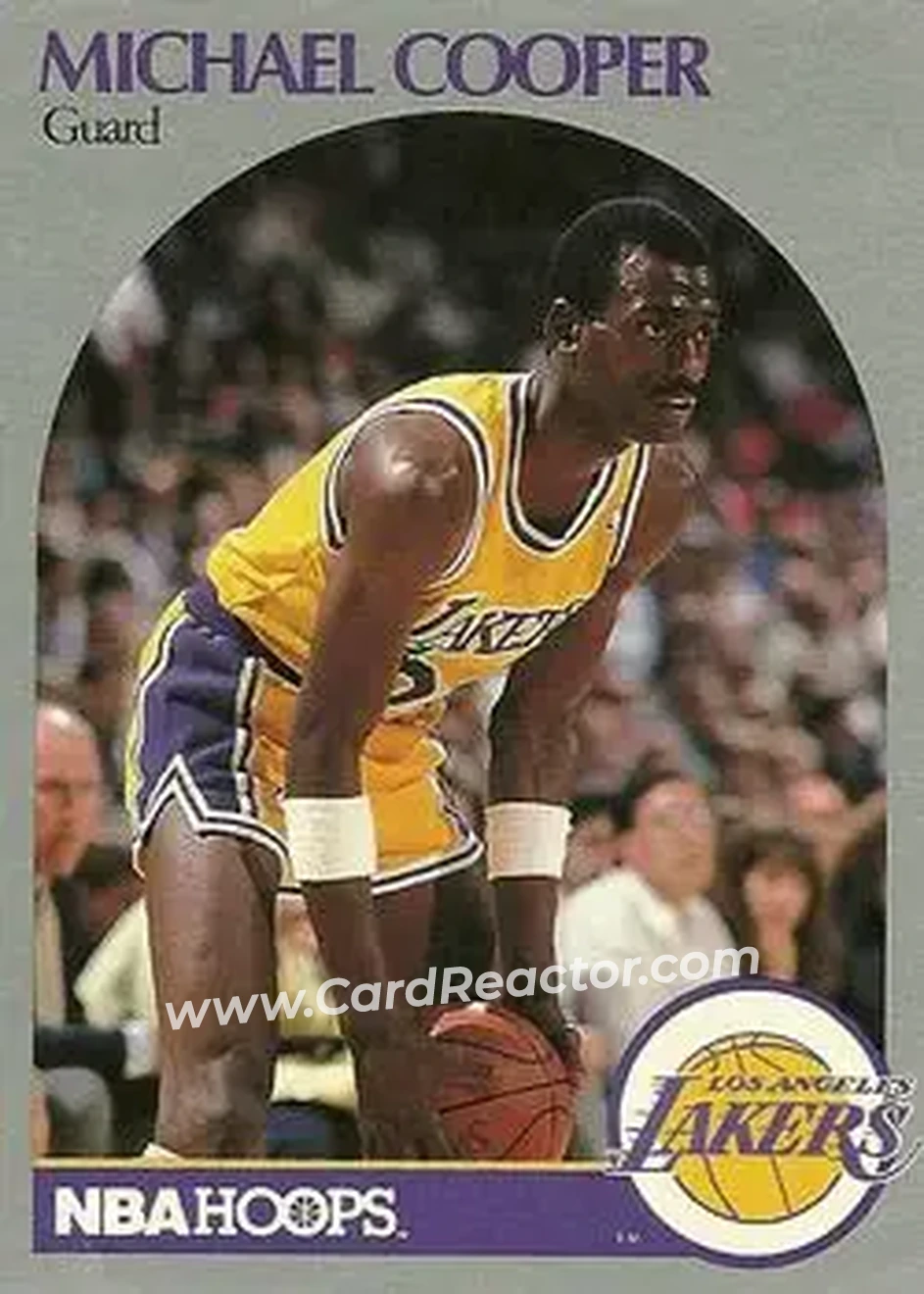 1990-91 Hoops #153 - Michael Cooper - Los Angeles Lakers - Front