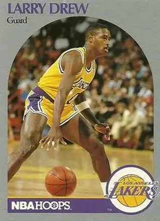 1990-91 Hoops #155 - Larry Drew - Los Angeles Lakers