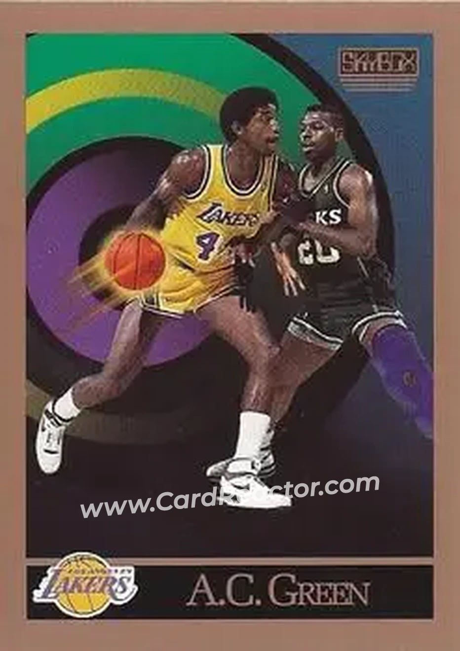 1990-91 SkyBox #137 - A.C. Green - Los Angeles Lakers - Front