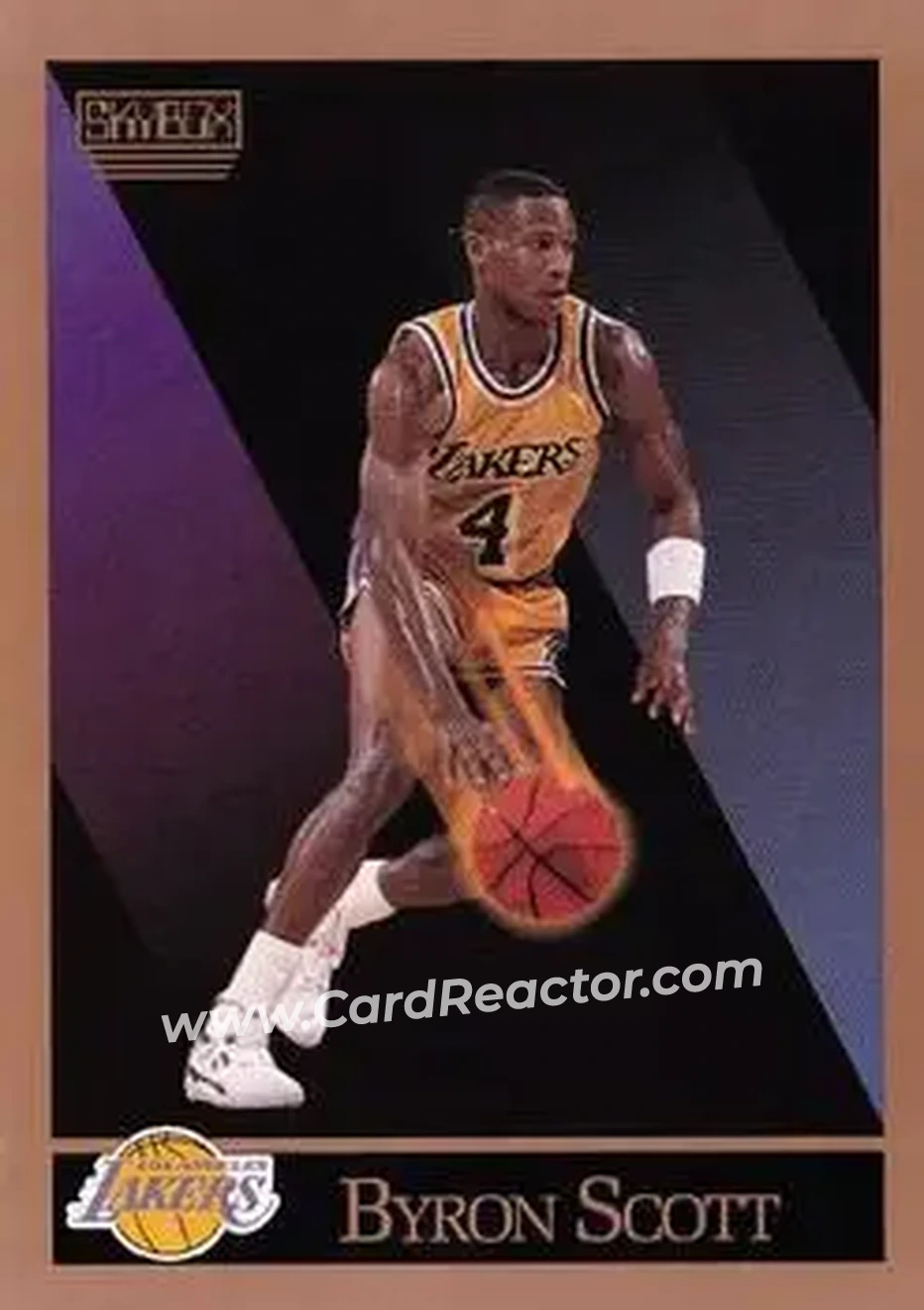 1990-91 SkyBox #140 - Byron Scott - Los Angeles Lakers - Front