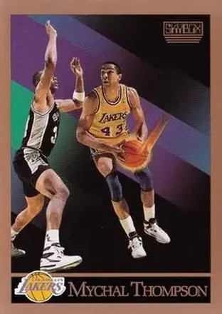 1990-91 SkyBox #141 - Mychal Thompson - Los Angeles Lakers