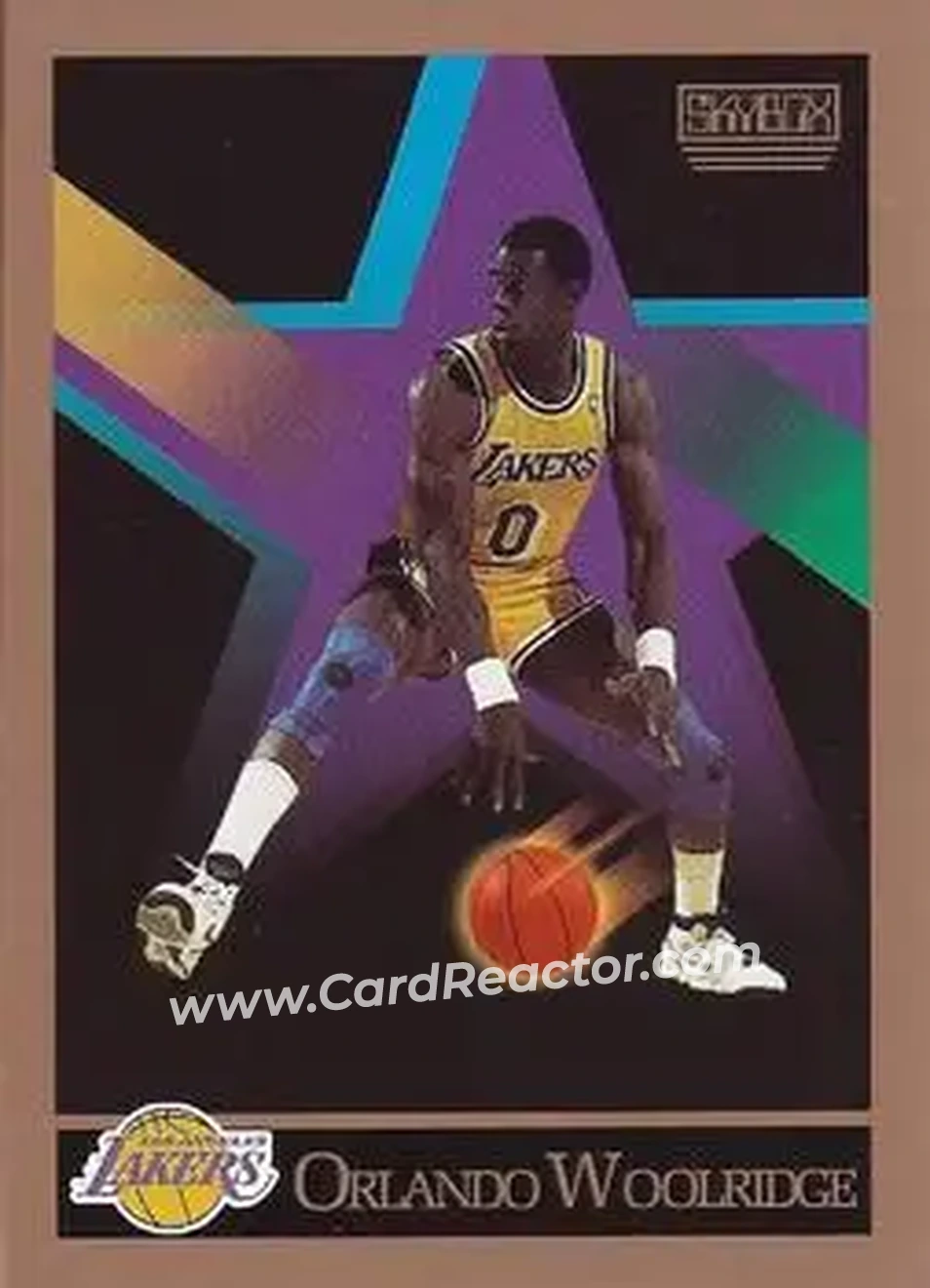 1990-91 SkyBox #142 - Orlando Woolridge - Los Angeles Lakers - Front