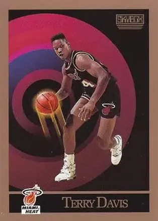 1990-91 SkyBox #144 - Terry Davis - Miami Heat