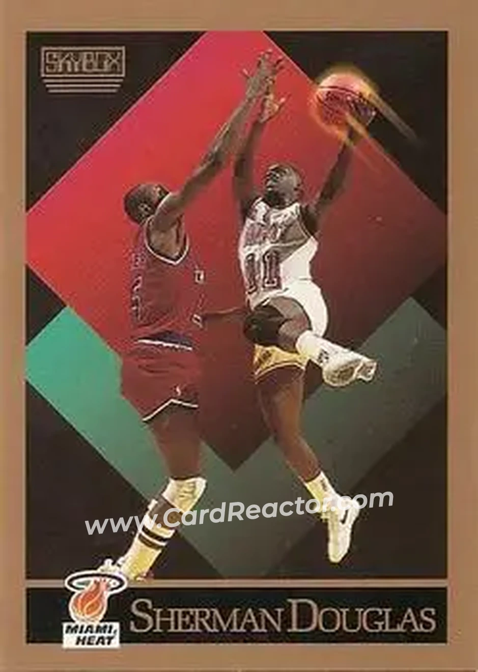 1990-91 SkyBox #145 - Sherman Douglas - Miami Heat - Front