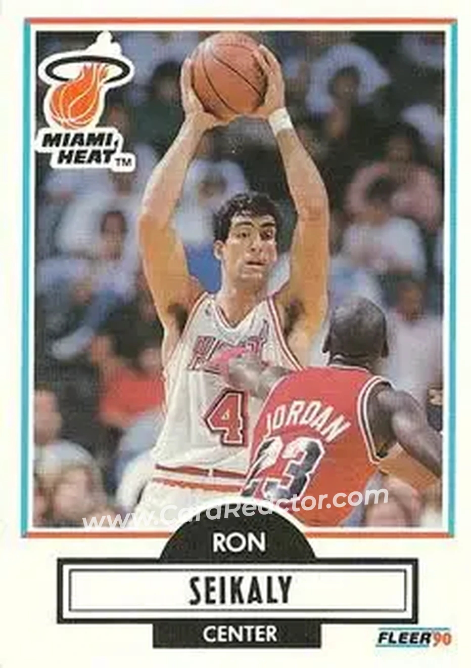 1990-91 Fleer #102 - Rony Seikaly - Miami Heat - Front