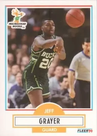 1990-91 Fleer #104 - Jeff Grayer - Milwaukee Bucks