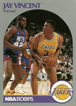 1990-91 Hoops #161 - Jay Vincent - Los Angeles Lakers