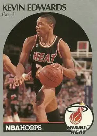 1990-91 Hoops #165 - Kevin Edwards - Miami Heat 1990-91 Hoops #165 - Kevin Edwards - Miami Heat