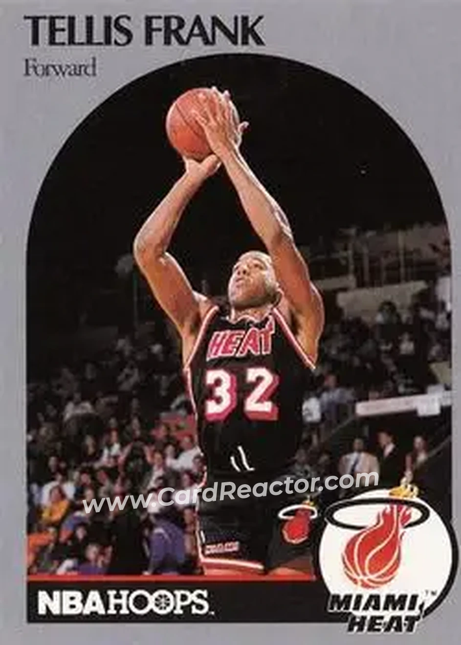 1990-91 Hoops #166 - Tellis Frank - Miami Heat - Front
