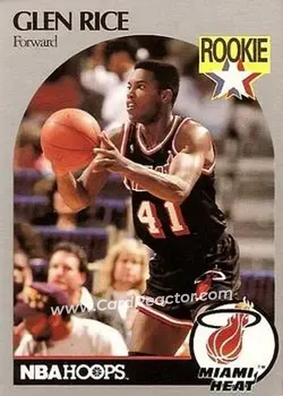 1990-91 Hoops #168 - Glen Rice - Miami Heat - Front