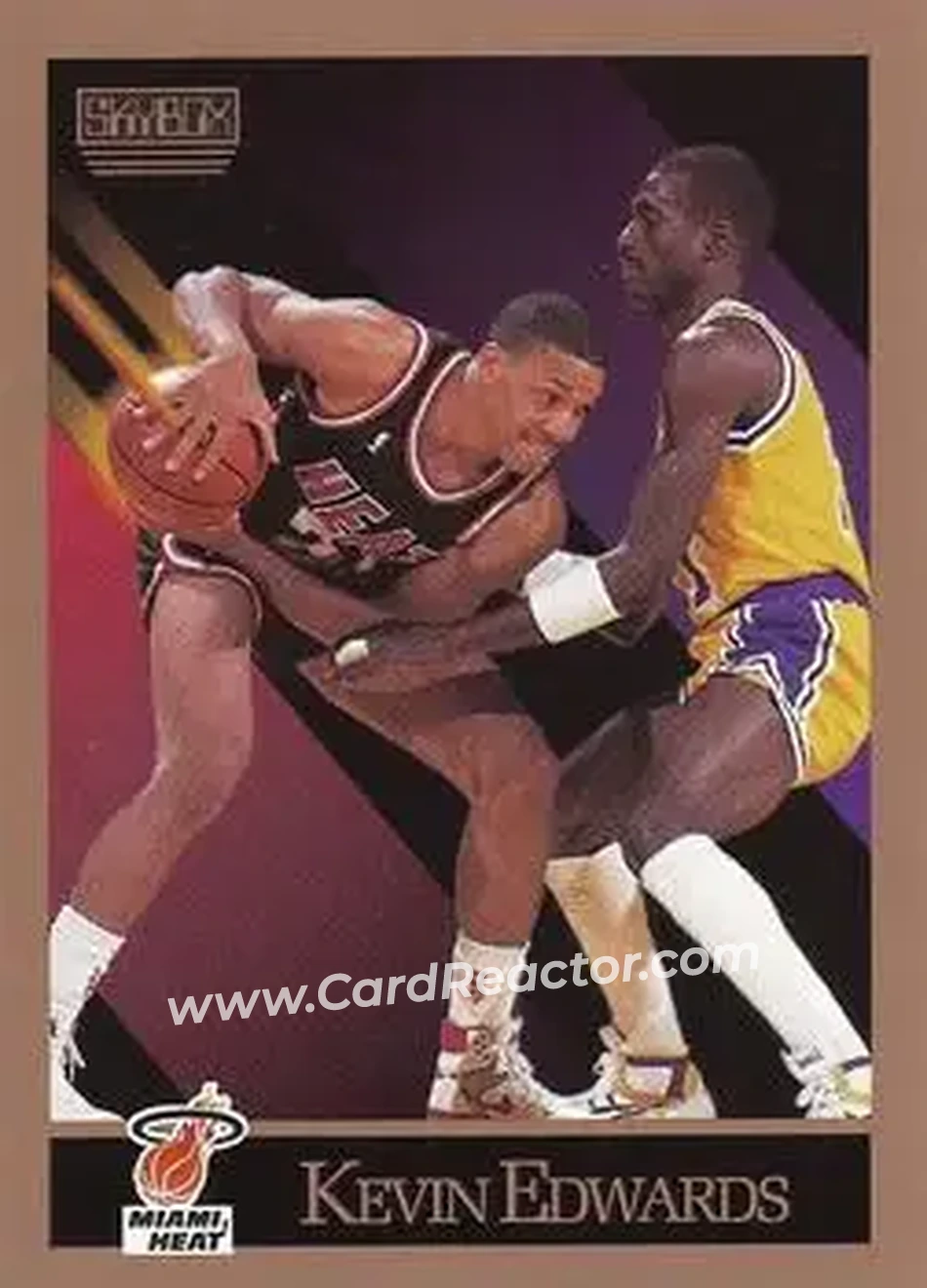 1990-91 SkyBox #146 - Kevin Edwards - Miami Heat - Front 1990-91 SkyBox #146 - Kevin Edwards - Miami Heat - Front